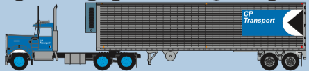 Trainworx N Kenworth W900/40' trailer set CP Express